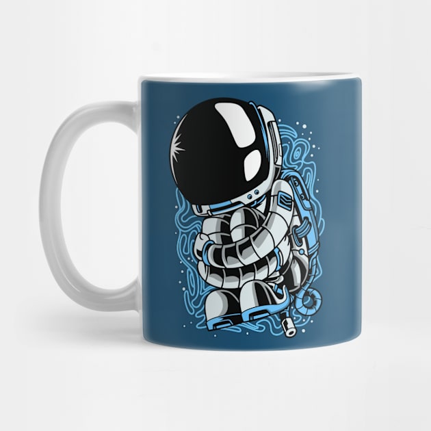 Astronaut Floating in Space by SLAG_Creative